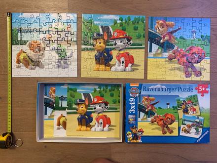 Puzzle 3x49 paw patrol (labková patrola),