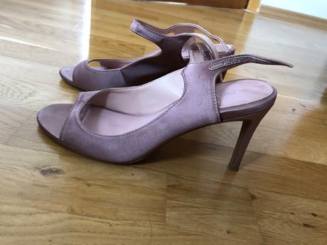 Saténové sandále/lodičky 1x obuté, next,37