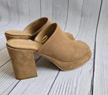 Kožené dreváky, šlapky, wojas,38