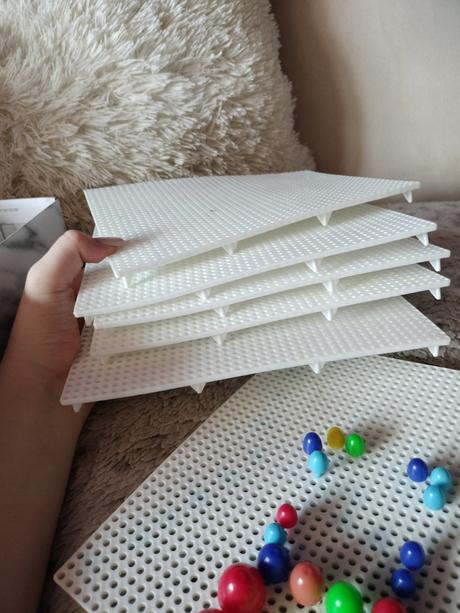 Peg art farebná mozaika s hríbikmi, 