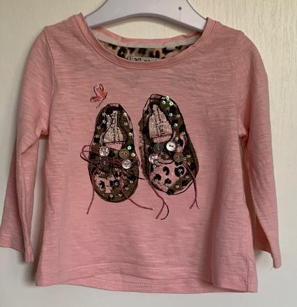 Next ružové tričko s topánkami, next,68