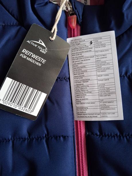 Dievčenská tmavomodrá vesta  -active touch., active,158