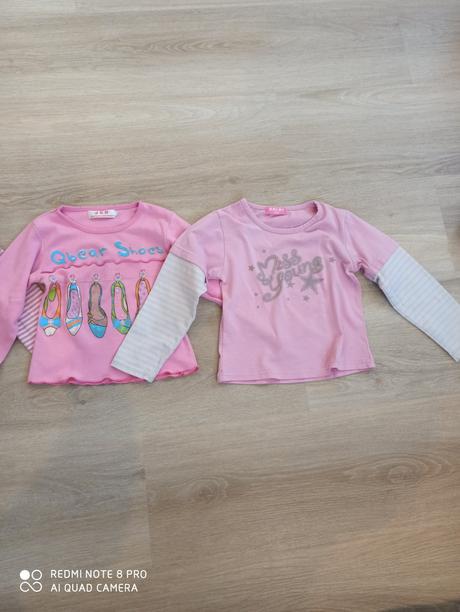 Dievčenské trička + šaty, 110