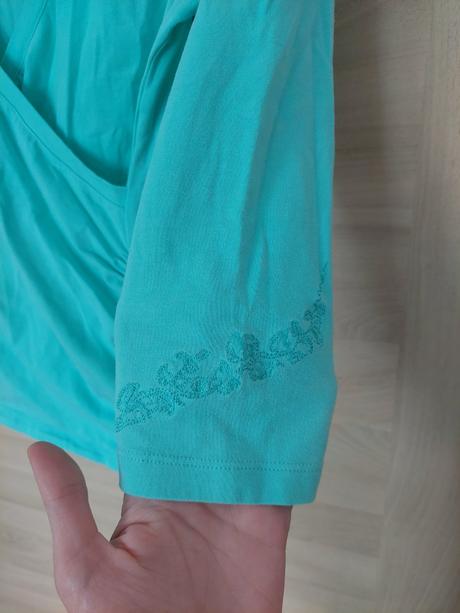 Tyrkysove tricko s 3/4 rulavom s zn. kenvelo, kenvelo,s