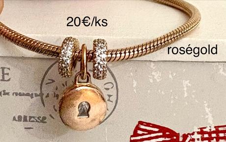 Pandora roségold korálky, pandora
