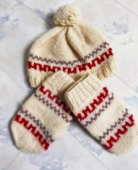 Naturálny set z ovčej vlny, l