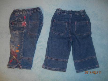 Vyšívané rifličky 6-9m., 74