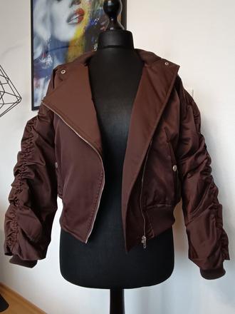 Čokoládovo hnedá bombera, s