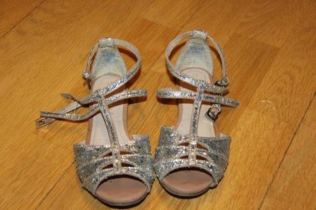 Strieborné sandálky, next,31