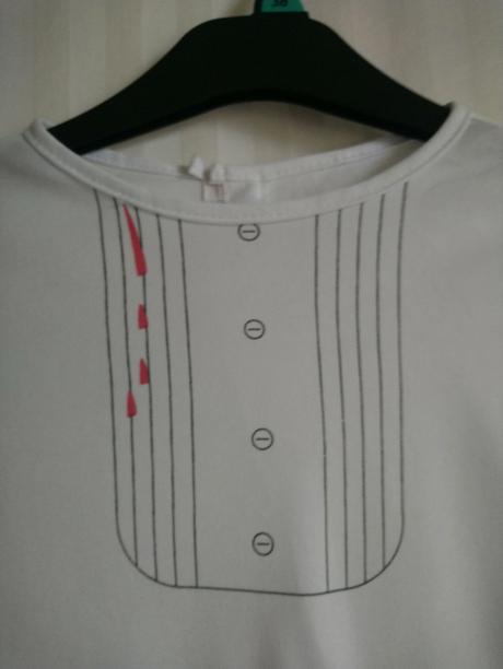 Kostým gombička - čiernobiely overal, 104-110 cm,