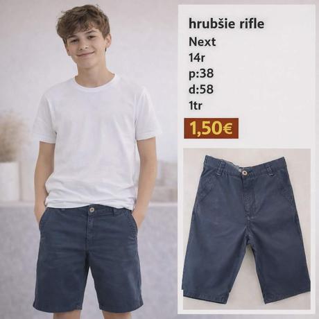 Riflové šortky, next,164