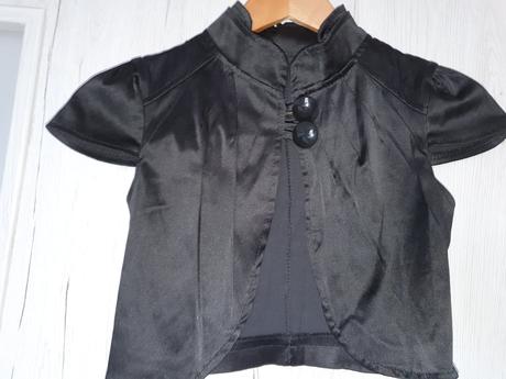 Cierne satenove bolerko, s