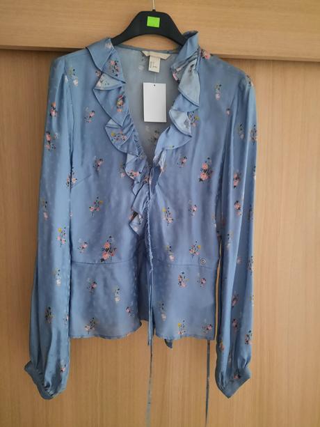 Elegantná saténová blúzka h&m -xs, h&m,xs