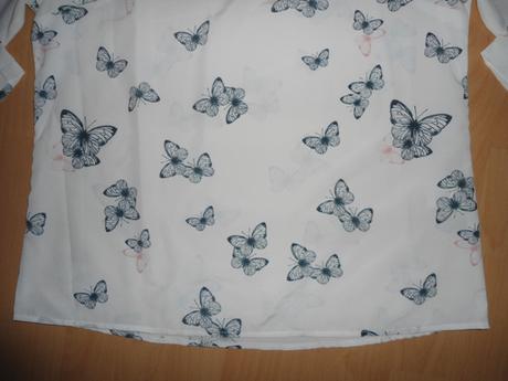Biela bluzka motylik, m