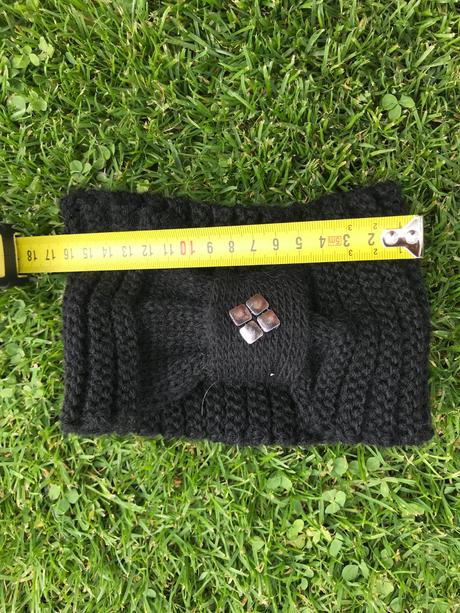 Čierna pletená čelenka, 