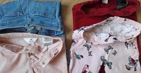 4x nohavice, h&m,110