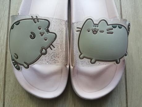 Šľapky plážové, domáce s pusheen mačkou, reserved,31