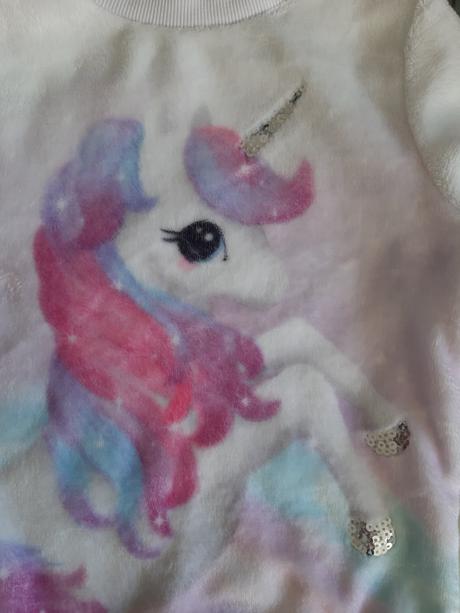 Mikina s jednorožcom, h&m,110
