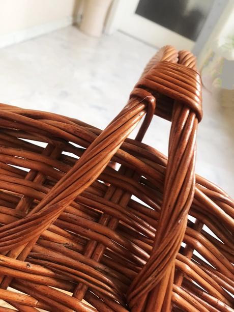 Veľký prútený kôš na drevo/ ku krbu, 