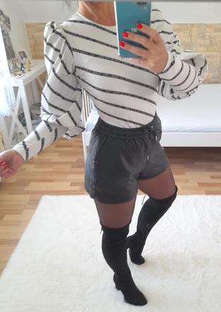 Koženkové kraťasy amisu, amisu,38