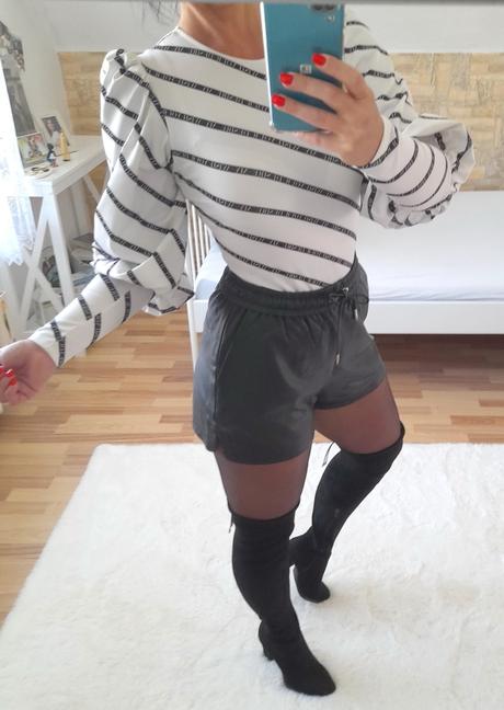 Koženkové kraťasy amisu, amisu,38