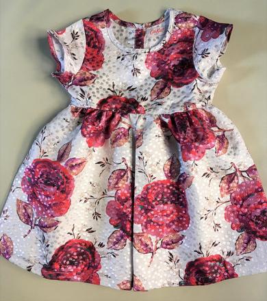 86 kvietkovane saty,12-18 mes., 86