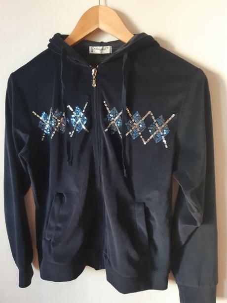 Zamatová mikina y2k, m