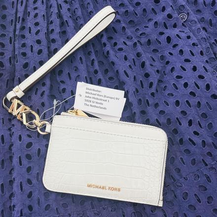 Michael kors cardholder peňaženka biela, michael kors
