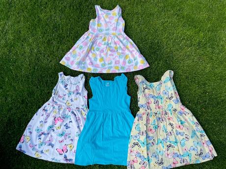 Letne bavlnene saty na 4-6 r. 2ks, h&m,116