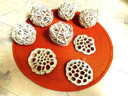 Vianočné naturálne gule 8 ks, 