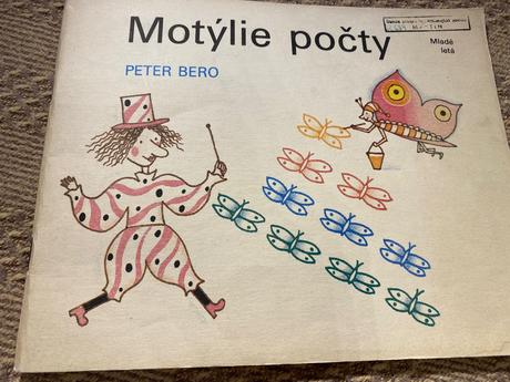 Motýlie počty retro starý pracovný zošit 1984,