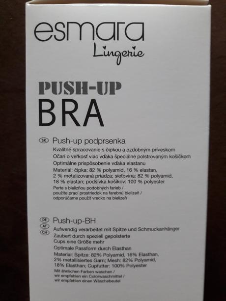 Podprsenka push-up bez kostíc, esmara,75b