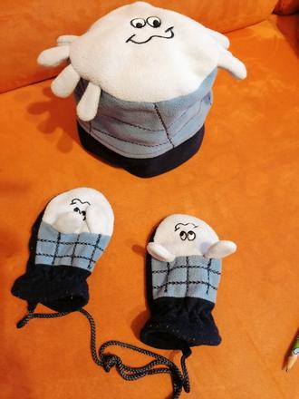 Čiapka a rukavice súprava, 80