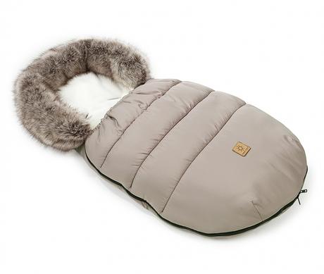 Zimný fusak lux s kožušinkou, 50 x 100cm - béžová/,