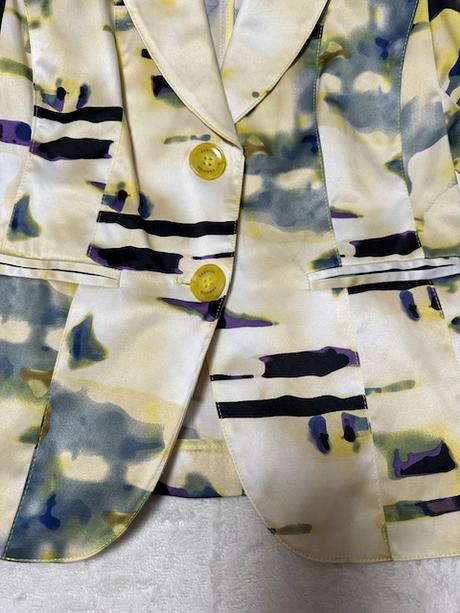 Krásne kvalitné vzorované sako bavlna elastan, 40