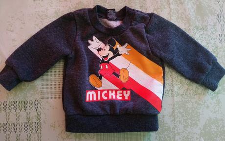 Tmavo sivá mikina s motívom, disney, 62-68 cm, disney,68