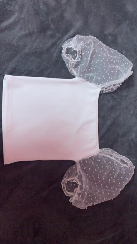 Biely top s priehladnymi rukavmi, new yorker,xs