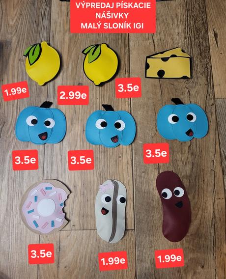 Rôzne piskacie nášivky na tričko, 