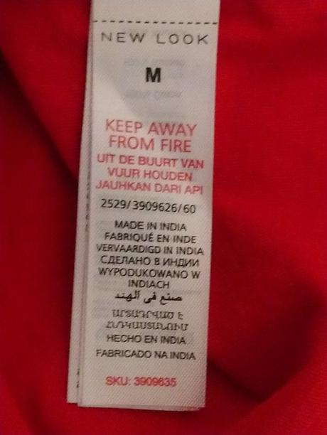 Dámsky červený predĺžený top s motívom, new look, new look,m
