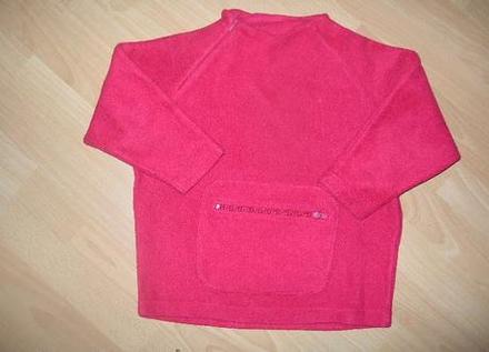 Červená mikinka s kapsičkou na zips, 98