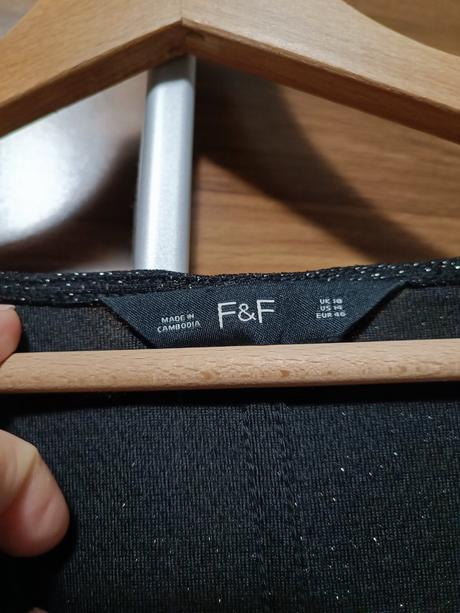 Šaty čierne trblietavé, f&f,44