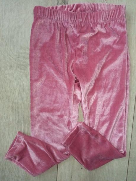 Dievčenské ružové zamatové legíny (104), ovs,104