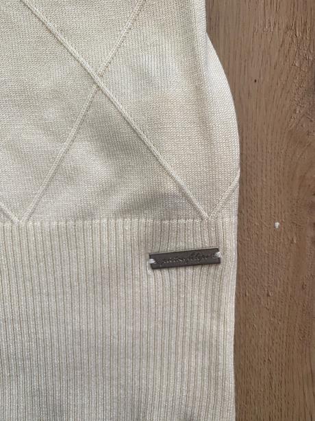 Kremova pletena vesta pietro filipi, pietro filipi,m