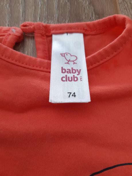 Dievčenské tričko a dlhým rukávom, baby club,74