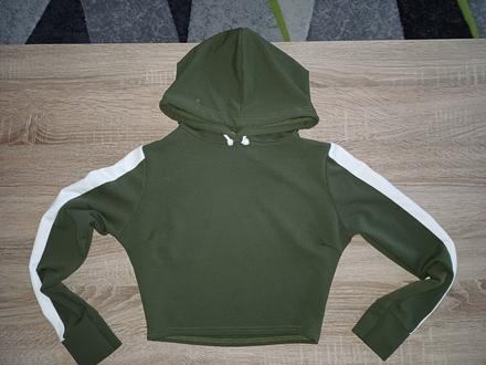 Krátka khaki mikina, xs