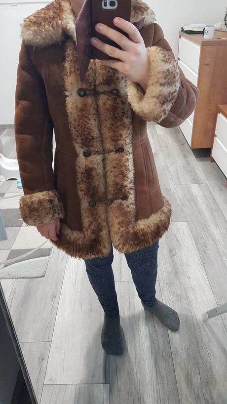 Dámsky zimný kožuch, s