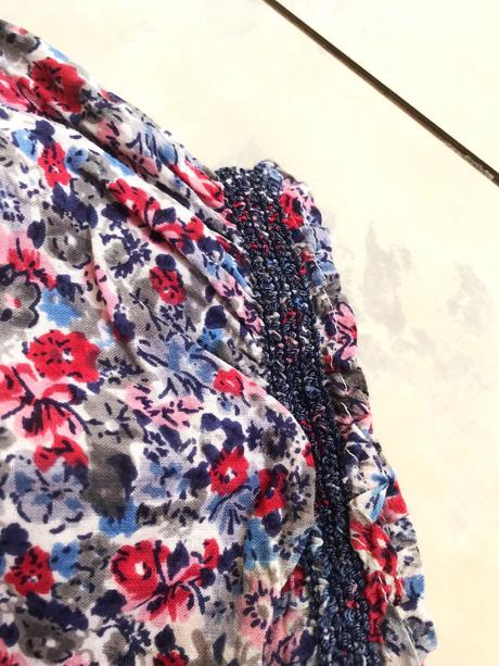 Batistová plátenná kvietkovaná blúzka, l