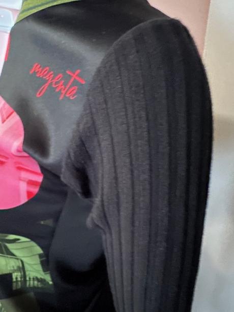 Čierny top s farebným vzorom zn. magenta, l / m