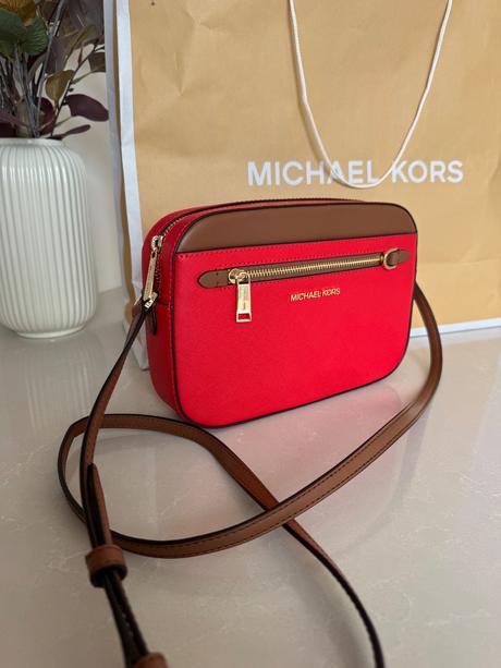 Michael kors kožená crossbody kabelka, michael kors