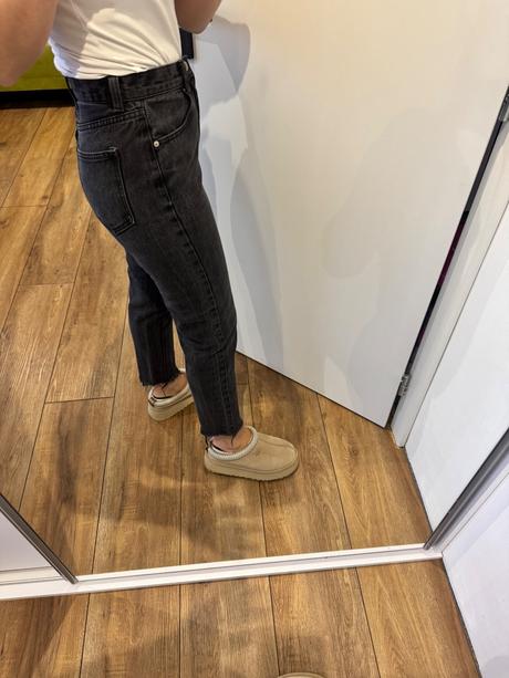 Pull & bear čierne rifle mom, pull&bear,s